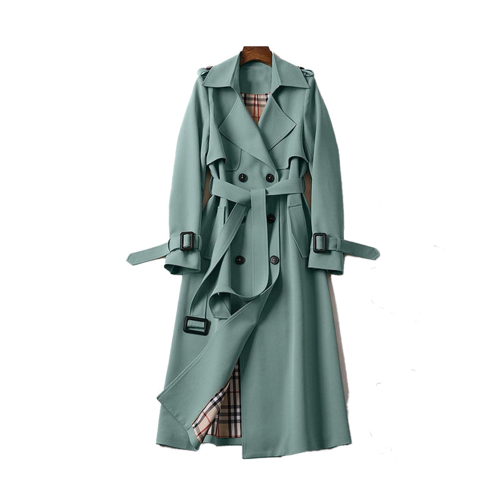 Women’s Classic Trench Coat – Double-Breasted Tailored Fit
