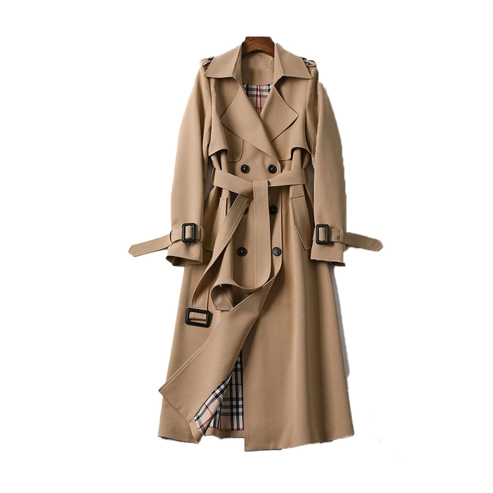 Women’s Classic Trench Coat – Double-Breasted Tailored Fit