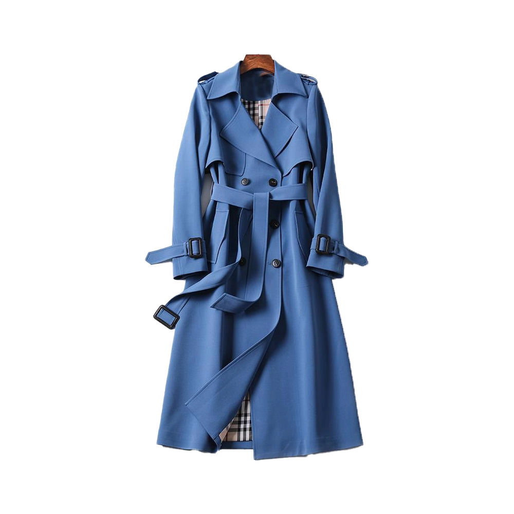 Women’s Classic Trench Coat – Double-Breasted Tailored Fit
