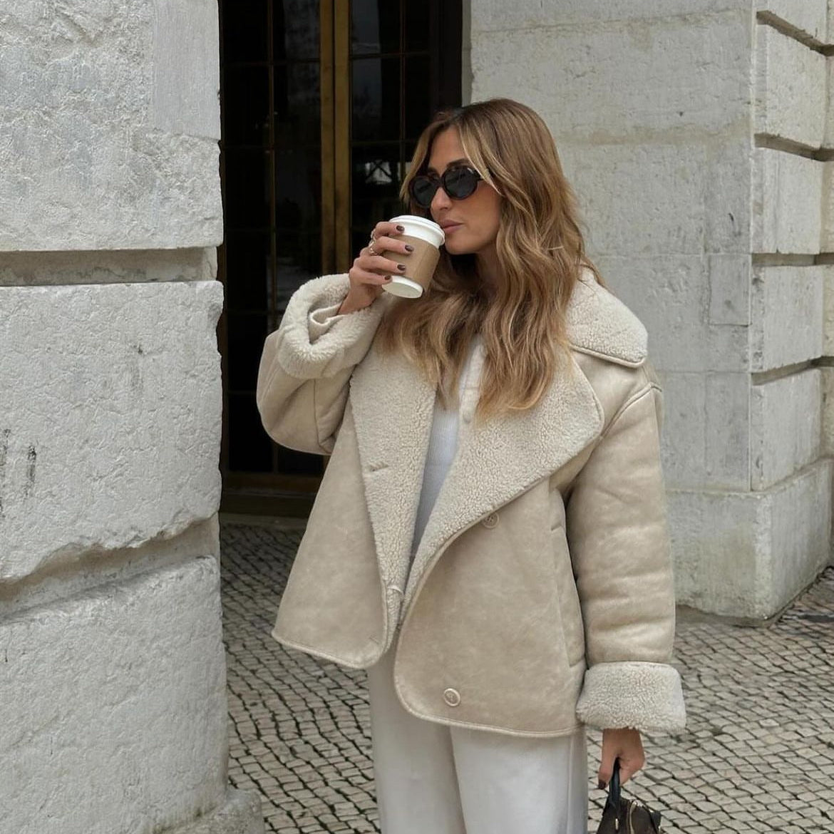 Women's Leather Winter Jacket - Emile