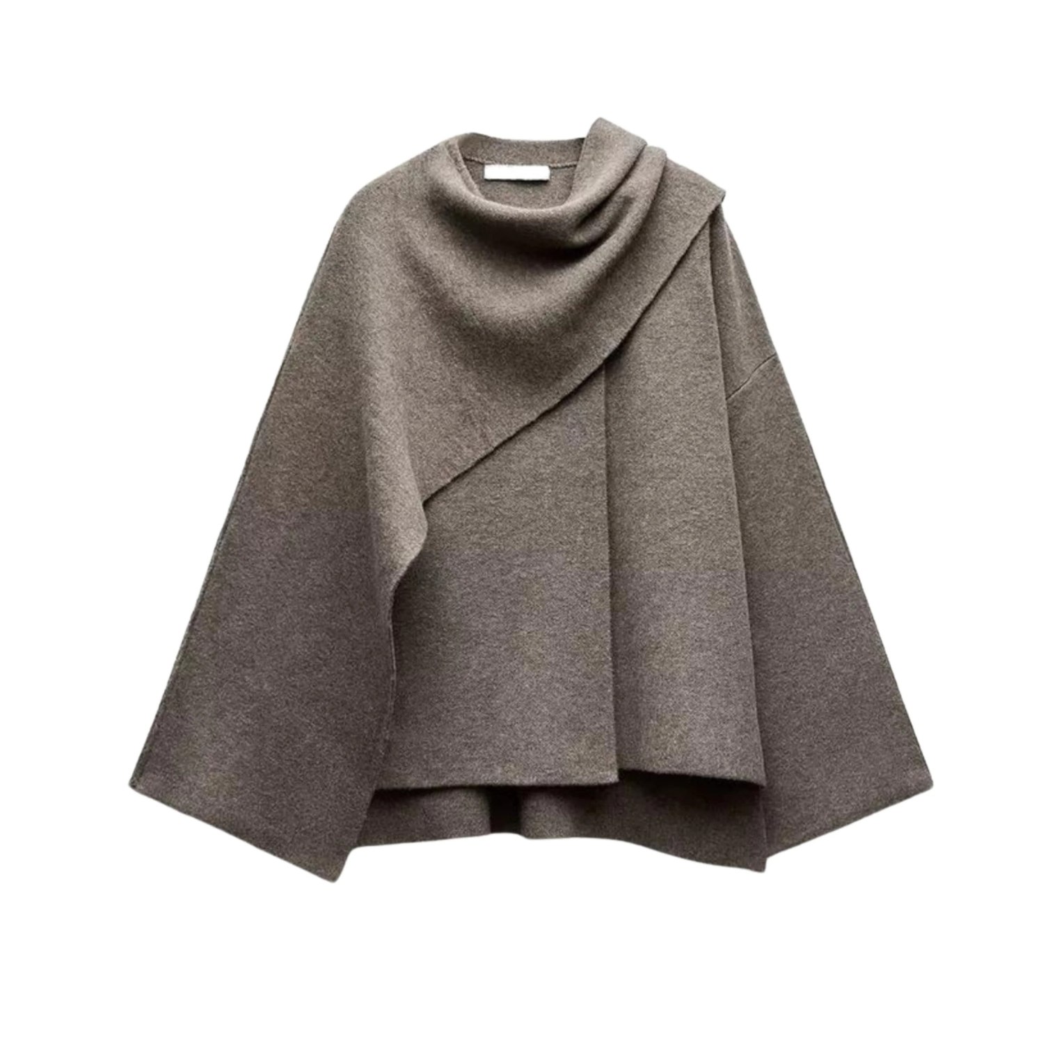 Women’s Asymmetric Wool Blend Cape Coat