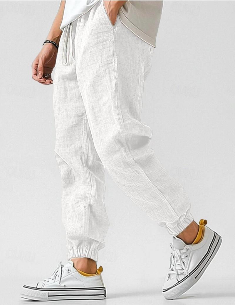Men’s Linen Jogger Pants – Relaxed Fit Summer Wear4