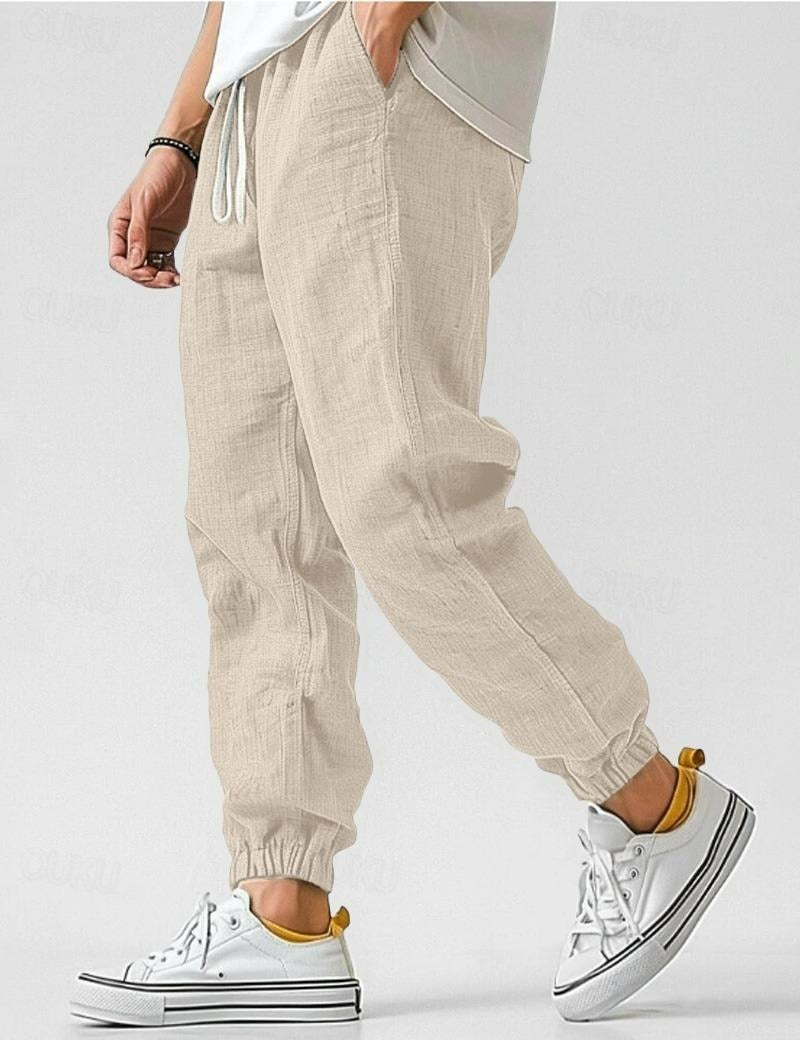 Men’s Linen Jogger Pants – Relaxed Fit Summer Wear5