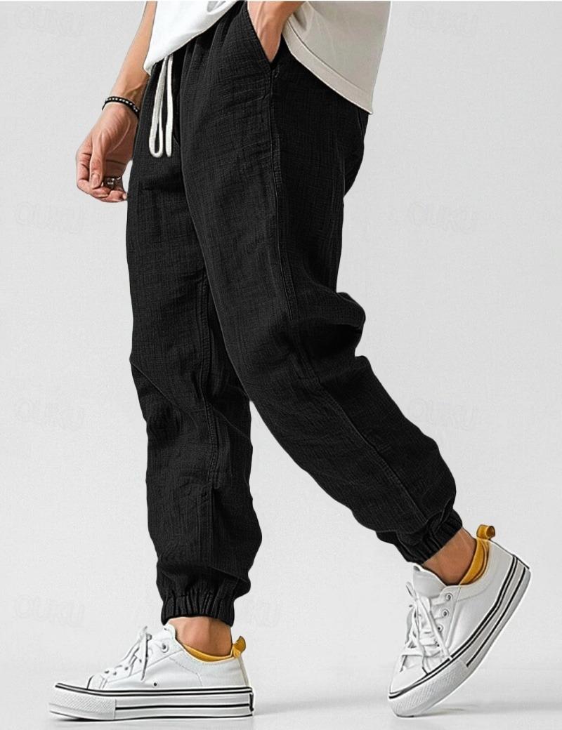 Men’s Linen Jogger Pants – Relaxed Fit Summer Wear6