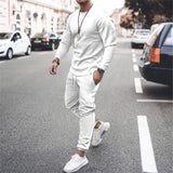 Men's Two-Piece Tracksuit Set – Long Sleeve Top & Joggers | Casual Loungewear