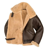Men’s Leather Aviator Jacket – Classic, Durable & Winter-Ready