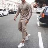 Men's Two-Piece Tracksuit Set – Long Sleeve Top & Joggers | Casual Loungewear