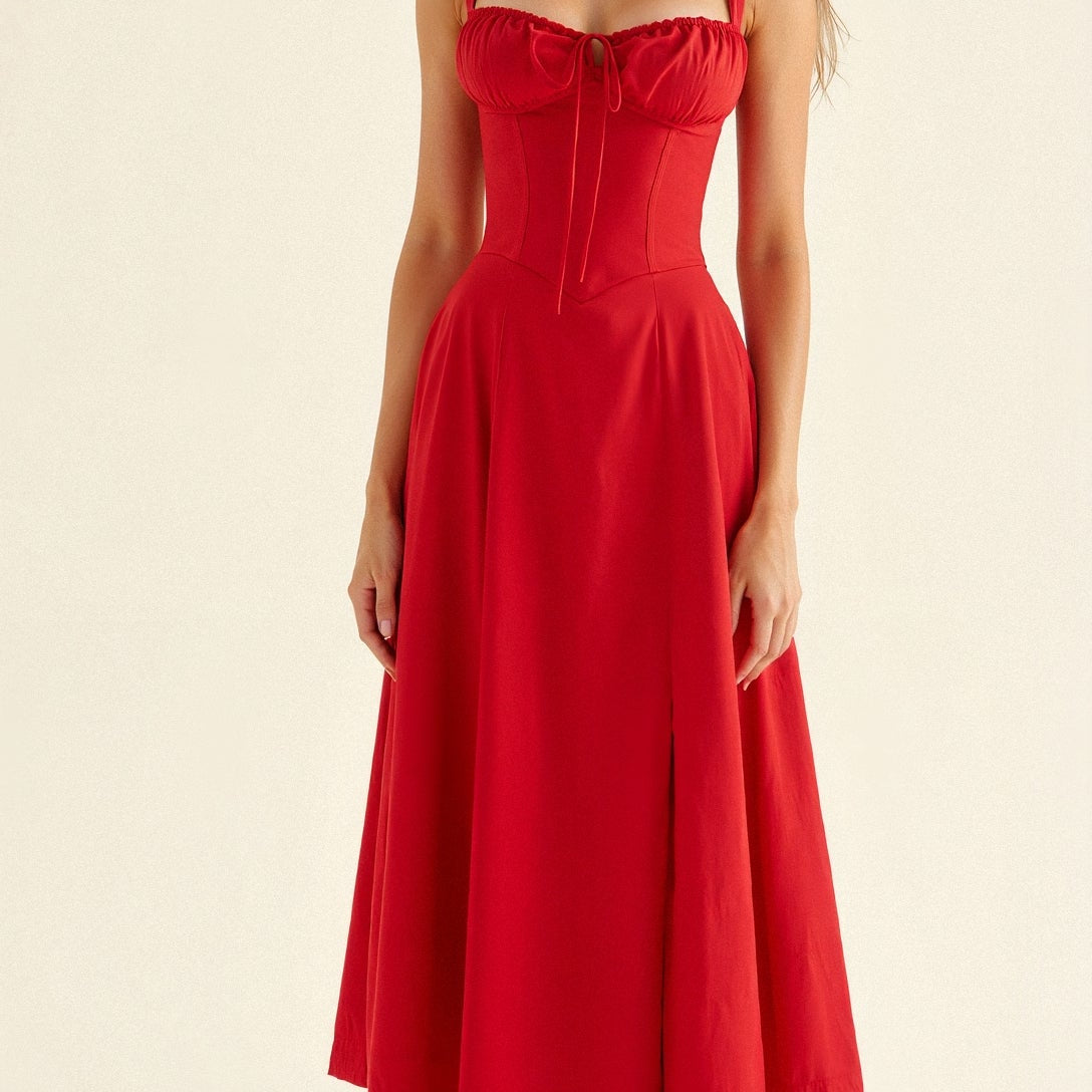 Women's Corset Midi Dress – Feminine Silhouette & Effortless Charm