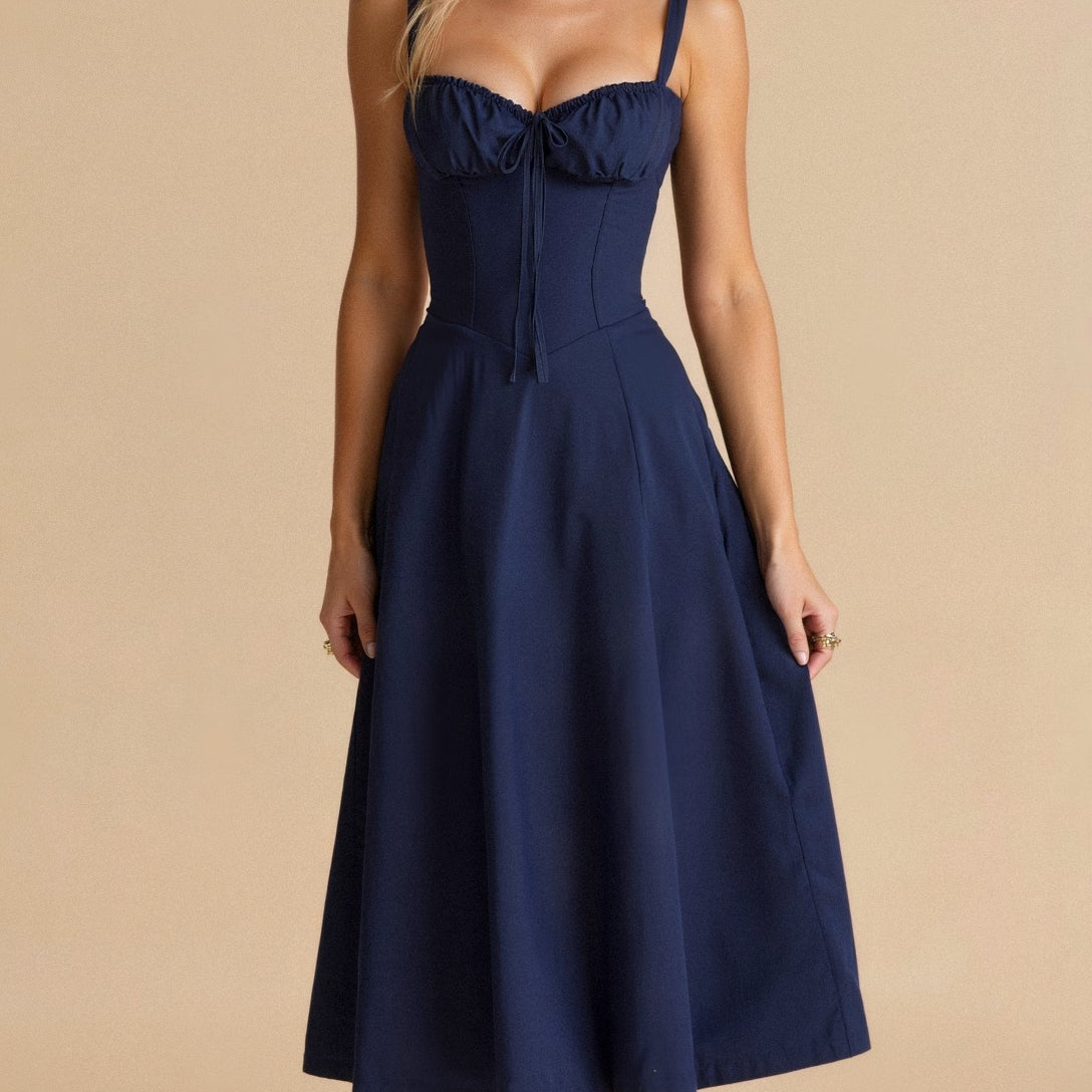 Women's Corset Midi Dress – Feminine Silhouette & Effortless Charm