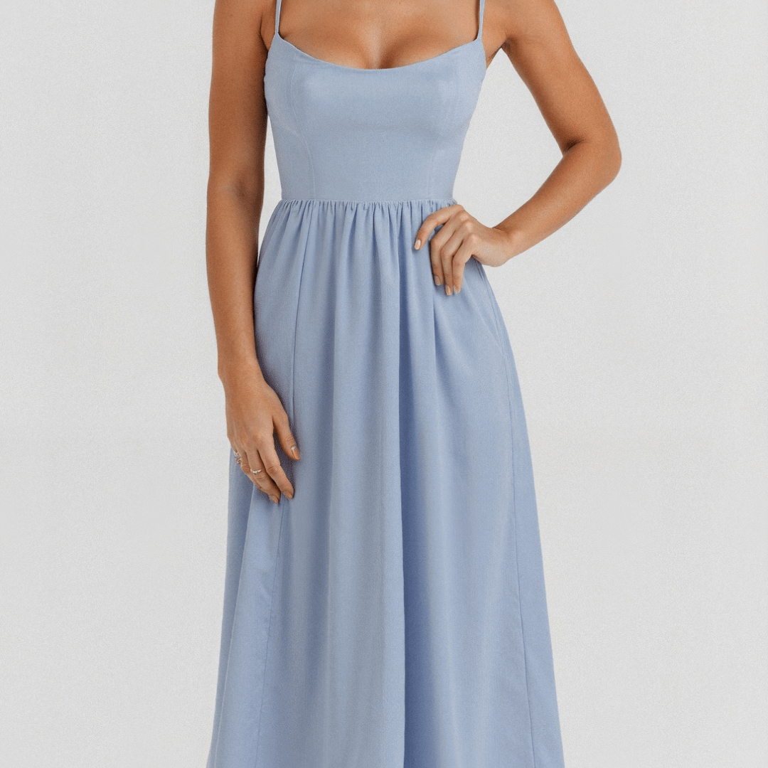 Women’s Flowing Midi Dress - Comfortable Fit for Day-to-Night Wear