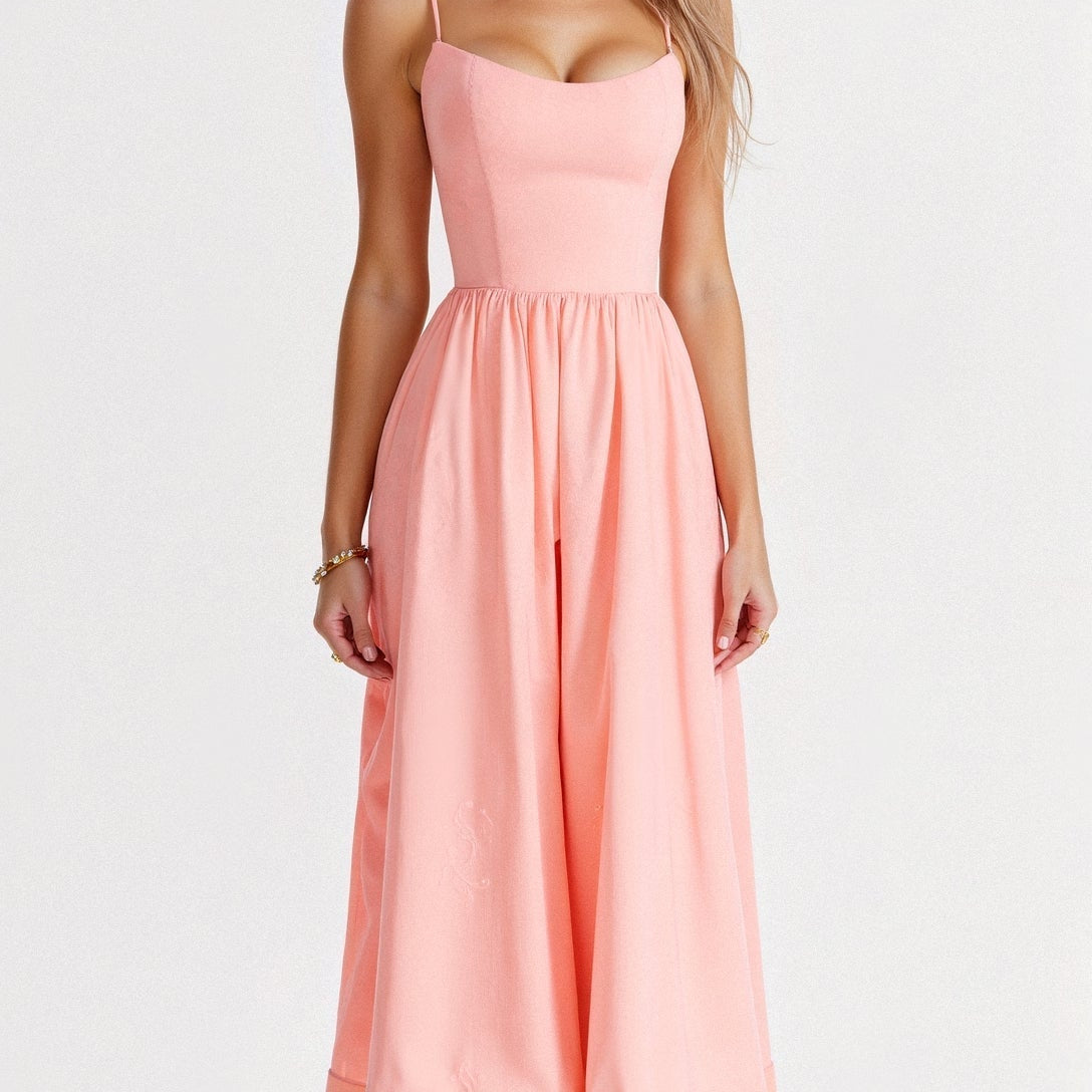 Women’s Flowing Midi Dress - Comfortable Fit for Day-to-Night Wear