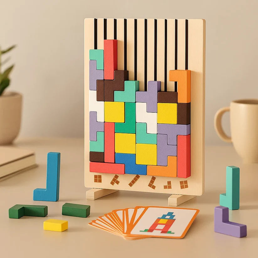 Holz-Tetris-Puzzlebrett – Der perfekte Brain-Break für Ihren Schreibtisch -   Mivoza Deutschland