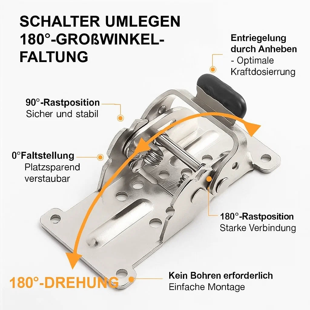 Klappbare Tischbeine - Verwandeln Sie jeden Tisch in ein platzsparendes Wunder (90° Auto-Lock) -   Mivoza Deutschland