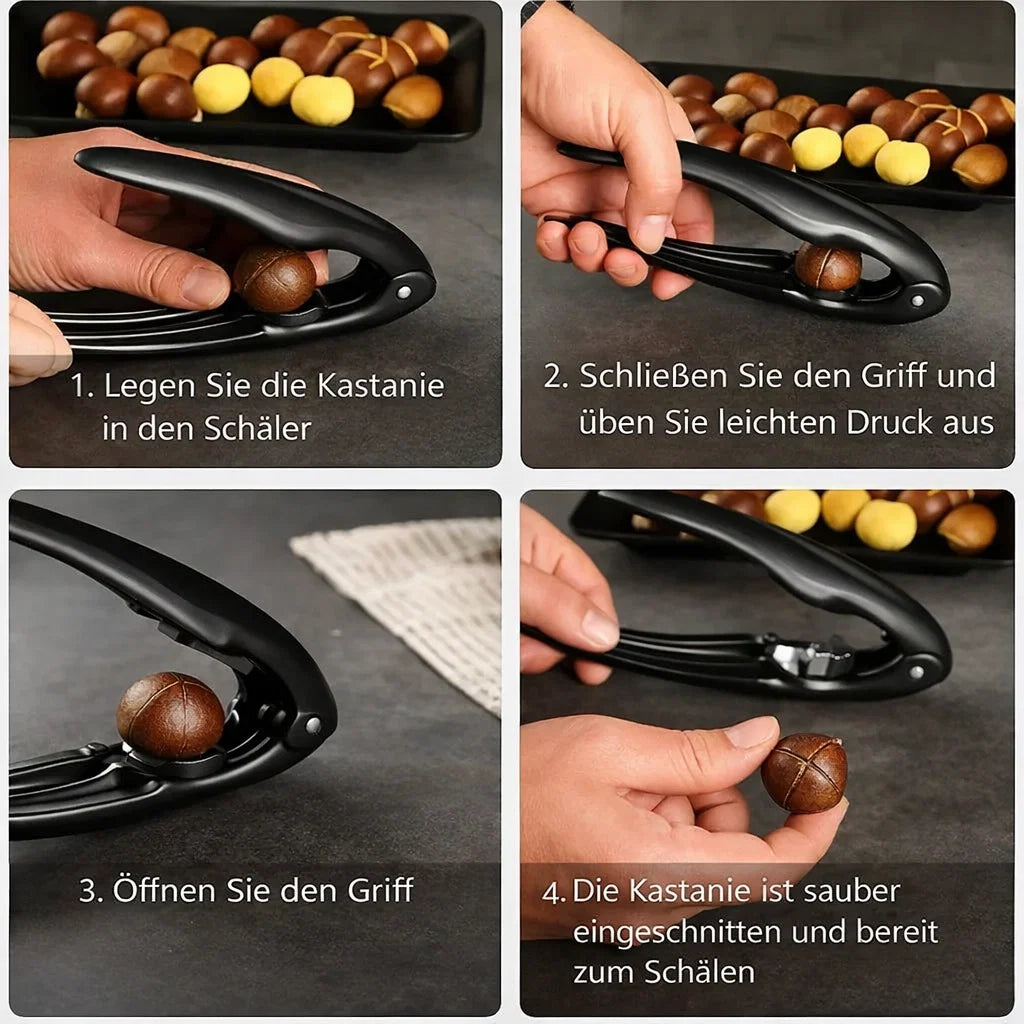 Nussschäler für Kastanien & harte Nüsse – sicher & kraftsparend -   Mivoza Deutschland