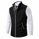 Men’s Knitted Zip Up Vest with Pockets – Smart Casual Sleeveless Gilet