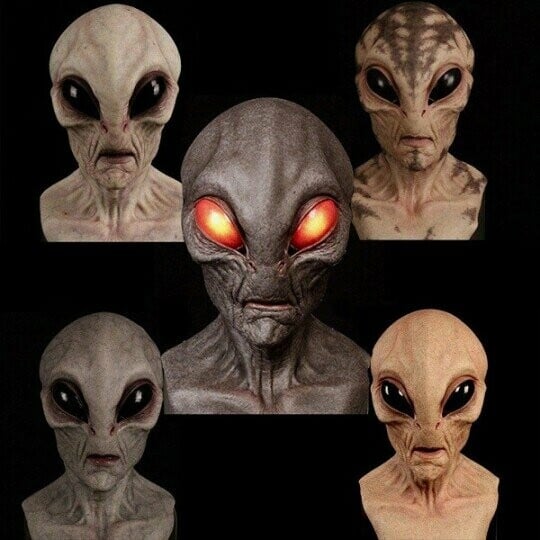 Realistic Alien Mask Halloween Costume Accessory