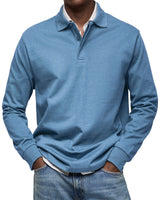 Men’s Long Sleeve Cotton Polo Shirt – Alexandre