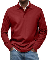 Men’s Long Sleeve Cotton Polo Shirt – Alexandre