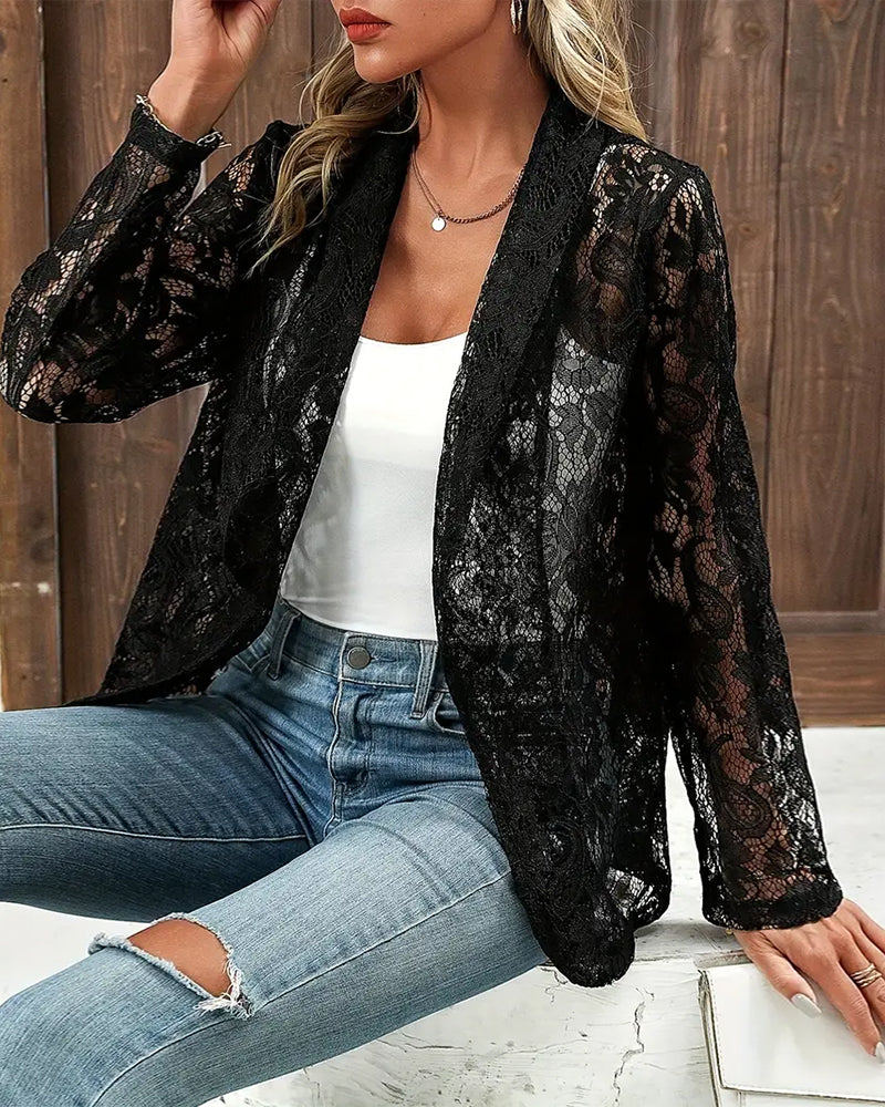 Blazer elegante con encaje