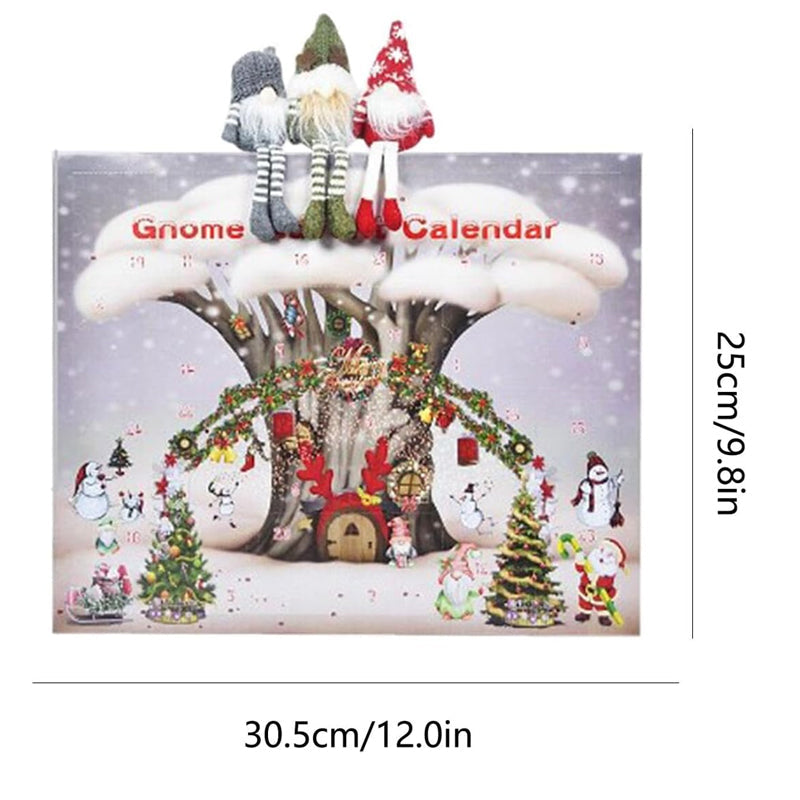 2026 Advent Calendar Gnome - 24 Day Holiday Countdown with Handcrafted Plush Gnomes and Daily Festive Surprises