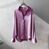 Women’s Silk Blouse – Long Sleeve Top for Work & Evening