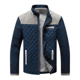 Men’s Quilted Jacket with Suede Shoulder Panels