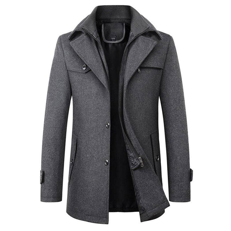 Men’s Wool Blend Winter Coat – Business & Smart Style