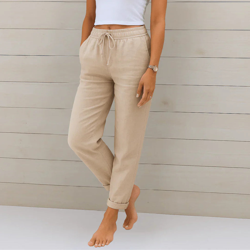 Women's Stretch Linen Trousers