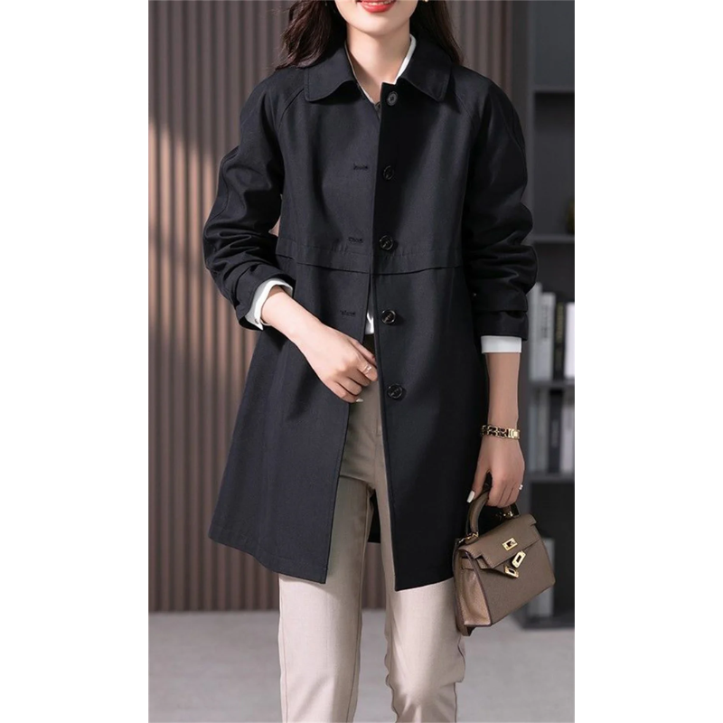 Trench coat casual impermeabile da donna