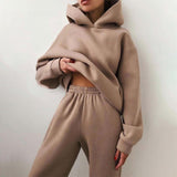 Women's Track Suit Set – High-Waisted Hoodie & Joggers for All-Day Comfort