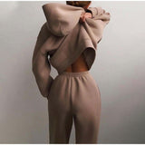 Women's Track Suit Set – High-Waisted Hoodie & Joggers for All-Day Comfort