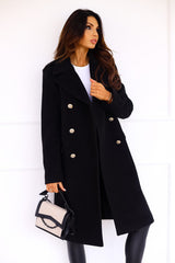 Women's Double-Breasted Coat - Sophisticated & Comfortable for Every Occasion