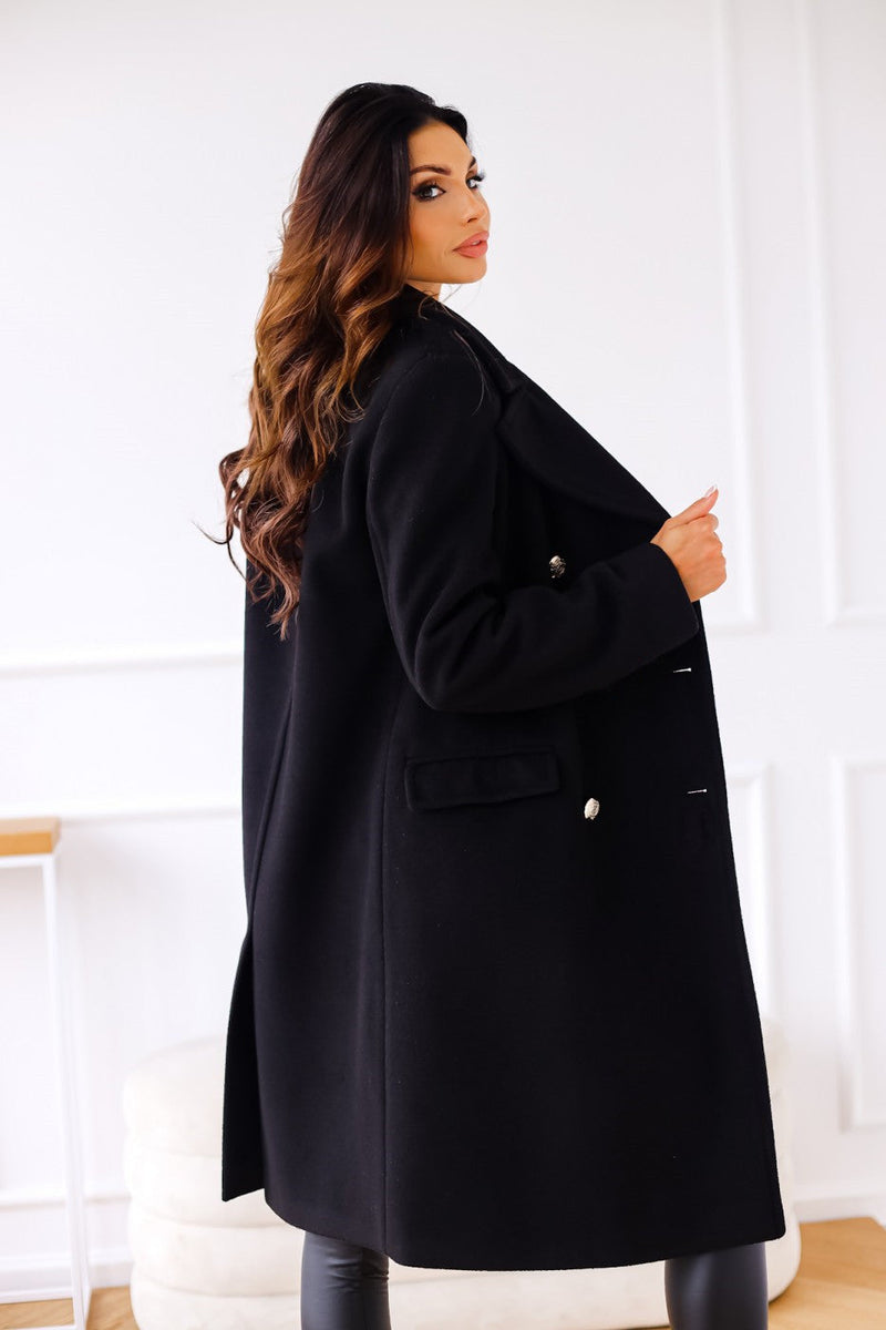 Women's Double-Breasted Coat - Sophisticated & Comfortable for Every Occasion