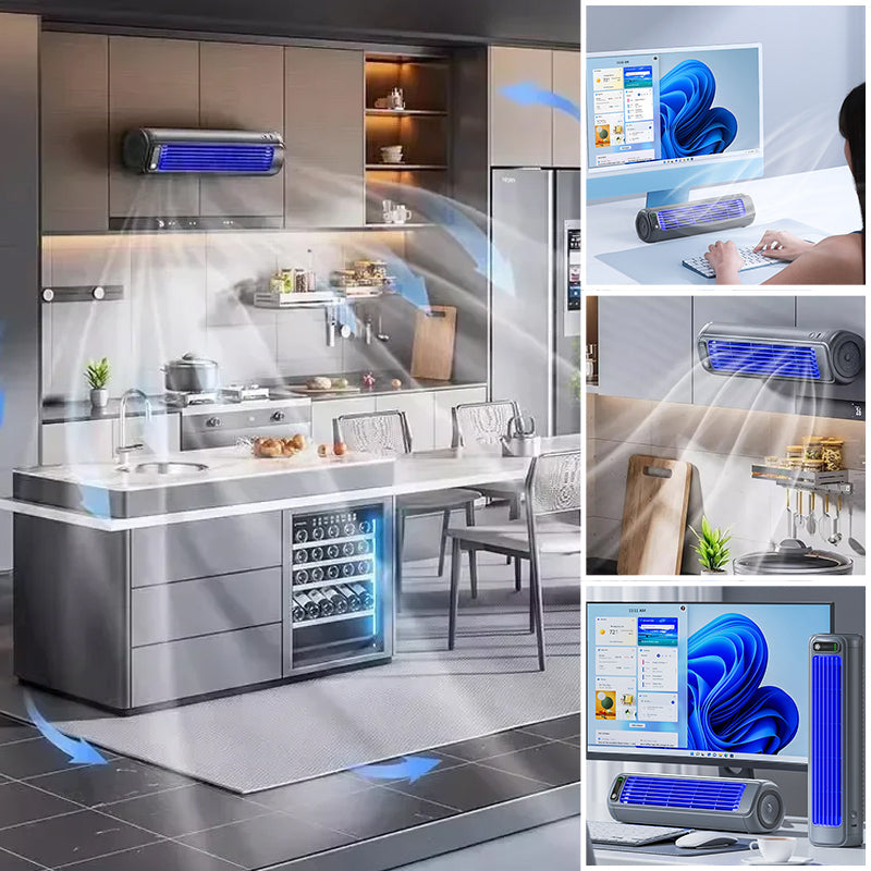 Mobile Air Conditioner | 3-in-1 Fan & Wall Mount | 12h Battery | Compact & Wireless