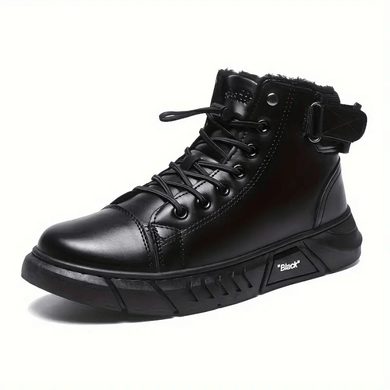 Men's High-Top Leather Trainers | Urban & Versatile