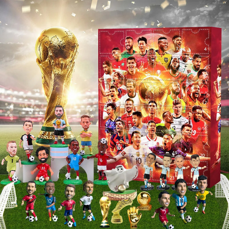 2026 Football Advent Calendar with 24 Collectible Soccer Figurines | Daily Holiday Countdown Gift for Kids and Sports Fans