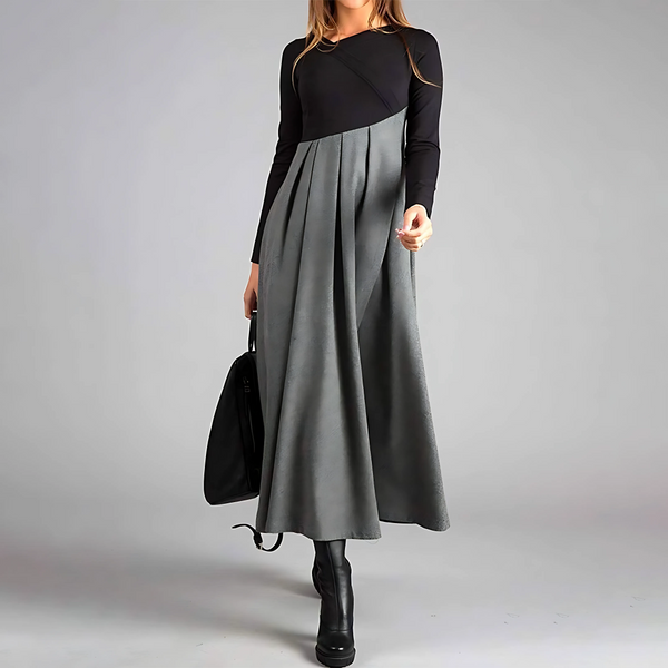 Women’s. A-Line Dress – Pleated Skirt, Cotton Blend