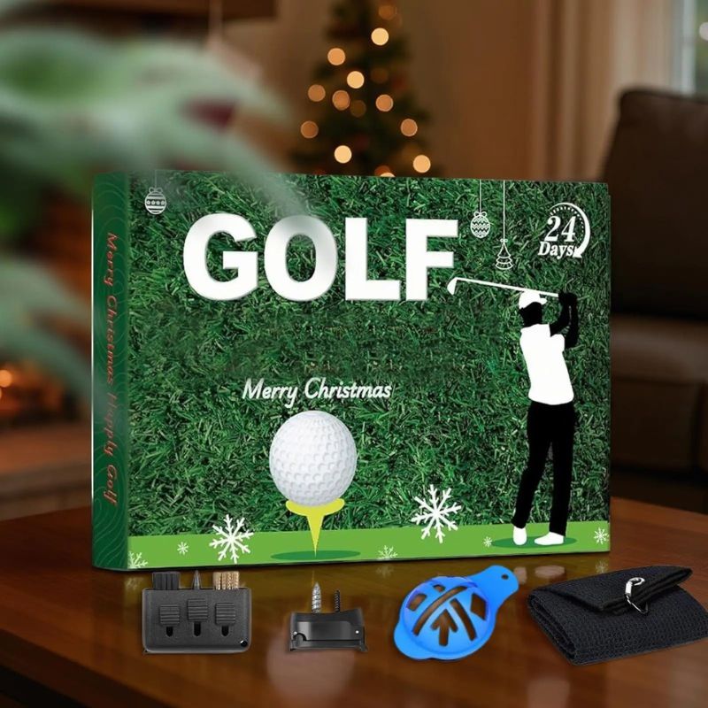 Golf Advent Calendar Gift Set | Indoor Golf Accessories and Holiday Countdown Box for Golfers and Collectors