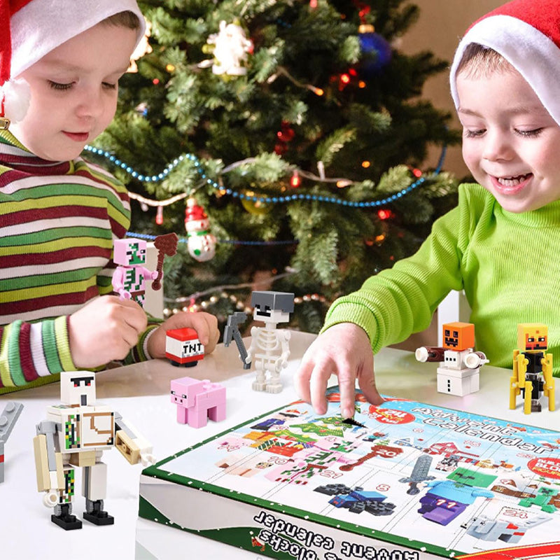 2026 Christmas Advent Calendar with 29 Building Block Figures - 24 Day Holiday Countdown Toy Set for Kids and Collectors