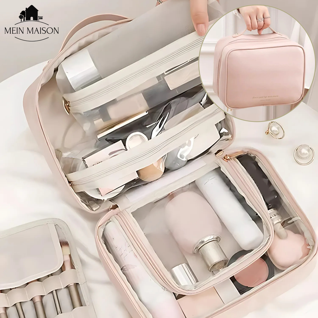 Multi-Compartment Cosmetic Bag - Stay Organized Anywhere