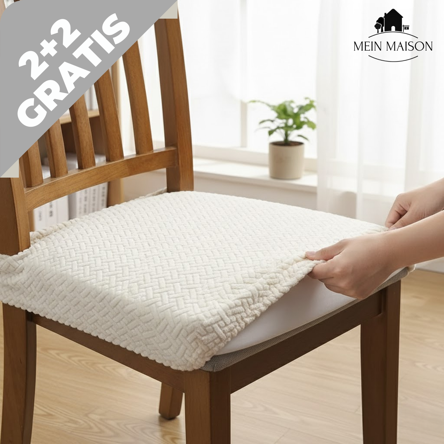 2+2 FREE | Stylish Chair Covers – Elegant Protection for Your Furniture!