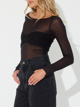 Women's Sheer Mesh Top | Elegant & Lightweight Spring Layer