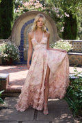 Women's Textured Maxi Dress - Sculpted Fit Occasion Gown for Formal Events, Christmas Dinners and New Year's Eve Parties