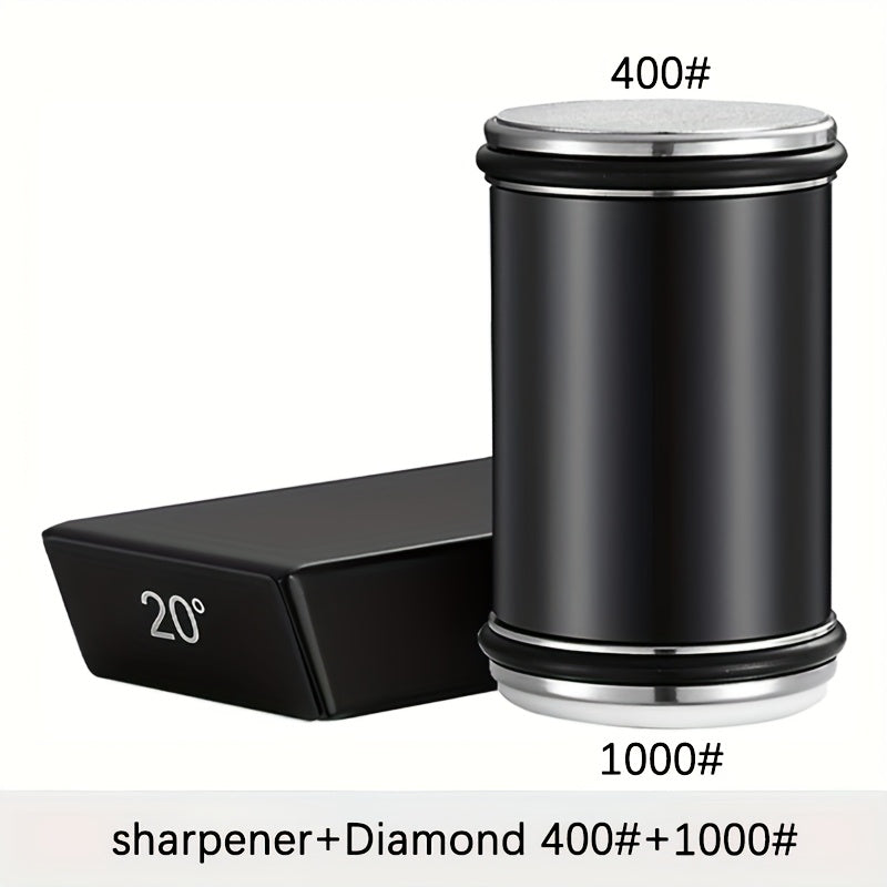 Sada brousků DuoCut | Diamantový kámen s magnetickým držákem | Broušení pod úhly 15° a 20° | Dřevo a kov