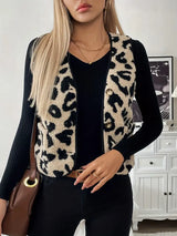 Women’s Sleeveless Vest – Leopard Print Top