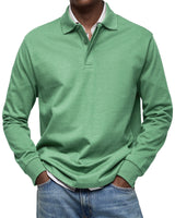 Men’s Long Sleeve Cotton Polo Shirt – Alexandre