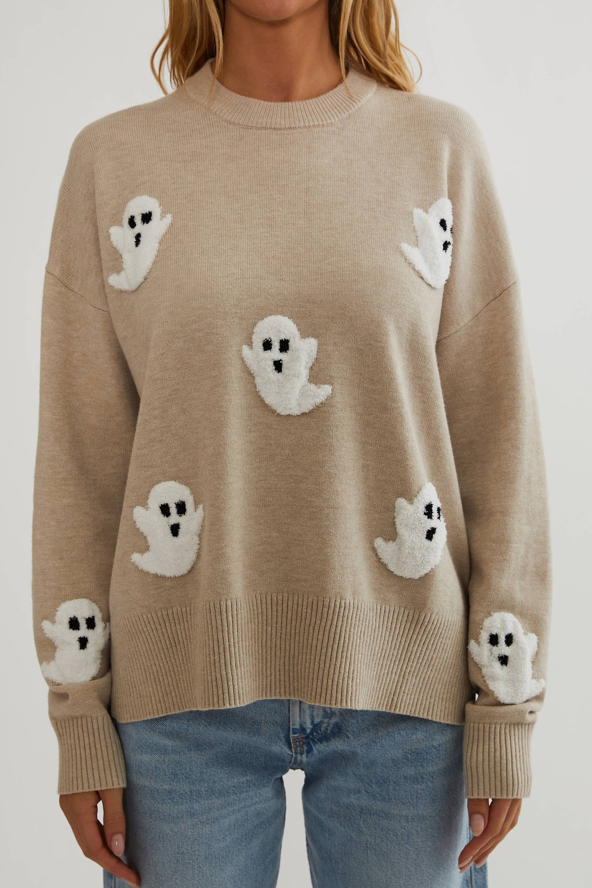 Women's Boat-Neck Knit Sweater | Elegant Long-Sleeve Pullover