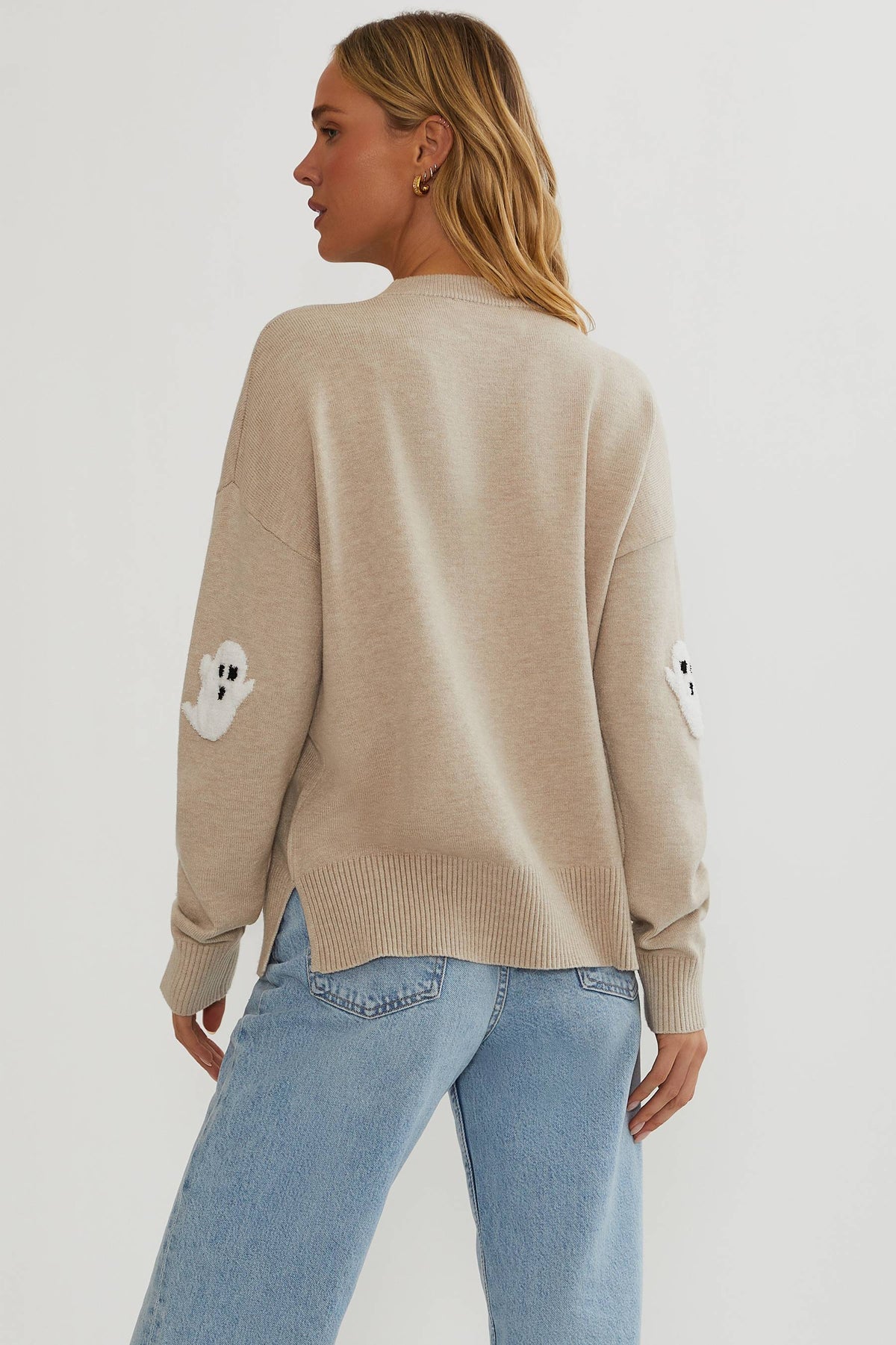 Women's Boat-Neck Knit Sweater | Elegant Long-Sleeve Pullover