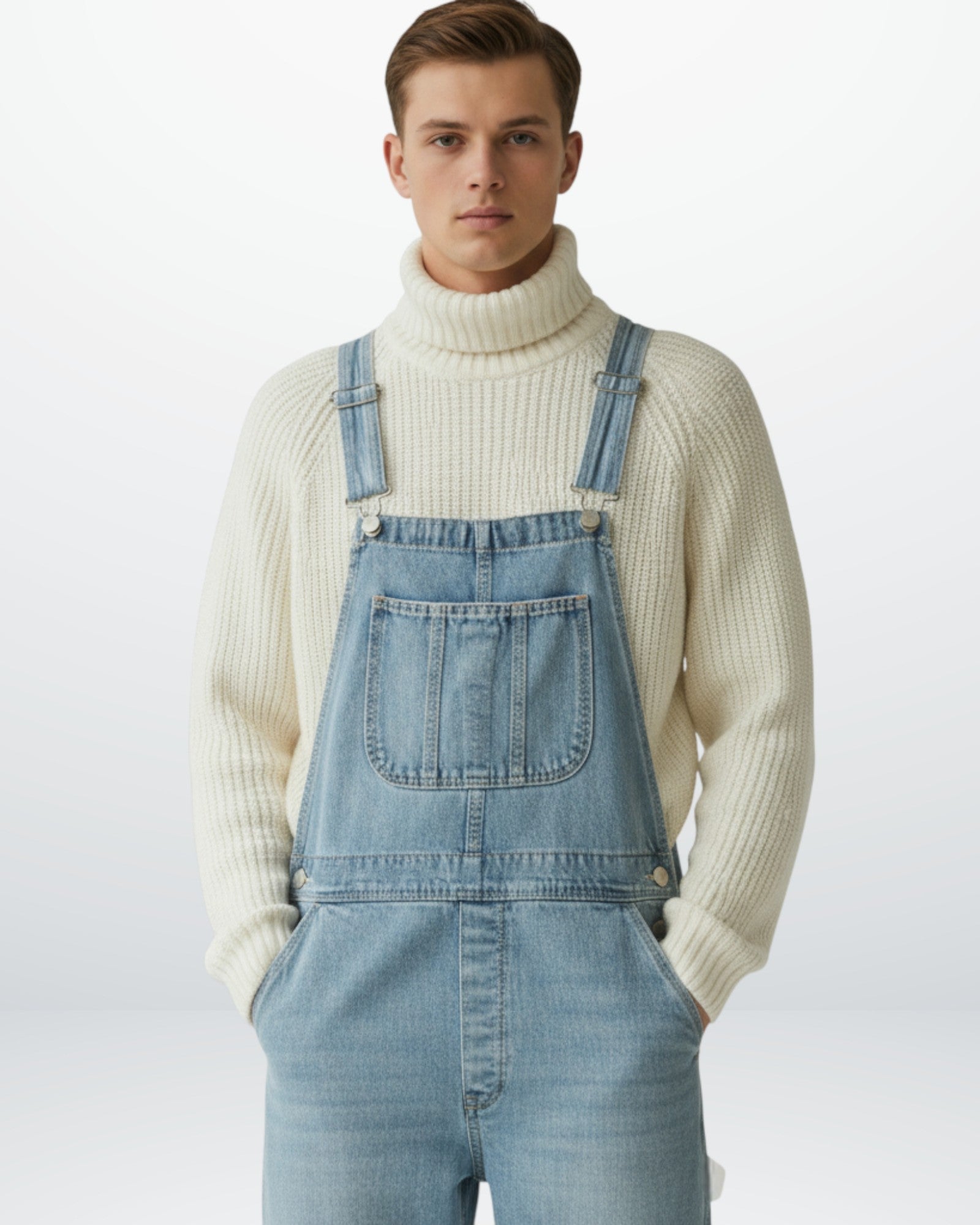 Salopette in denim da uomo classica fit