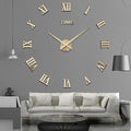 Modern Wall Clock  Roman Numeral Silver Mirror Design - Product detail 7